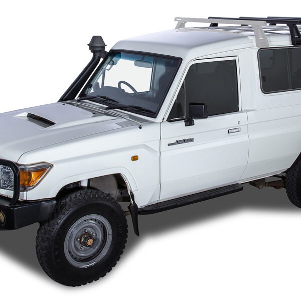 Kit 3 barres de toit noire Heavy Duty 1500mm avec pieds RL210 Toyota Land Cruiser série 78 2007-