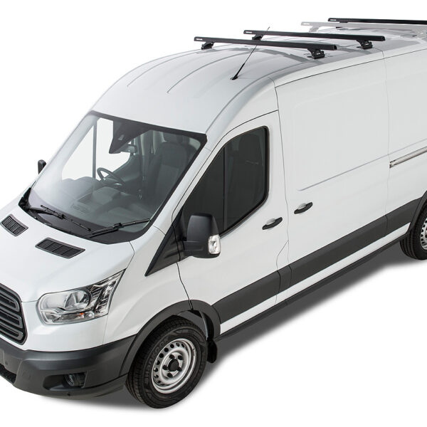 Kit 3 barres de toit noire Heavy Duty 1800mm avec pieds RLTP Ford Transit 2014-