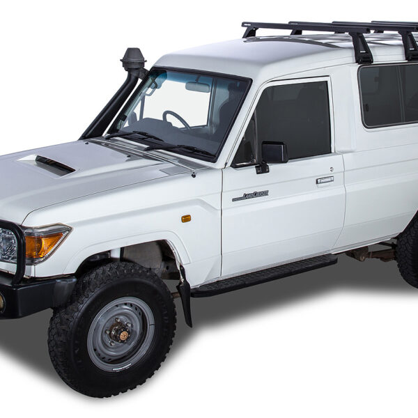 Kit 4 barres de toit noire Heavy Duty 1500mm avec pieds RL210 Toyota Land Cruiser série 78 2007-