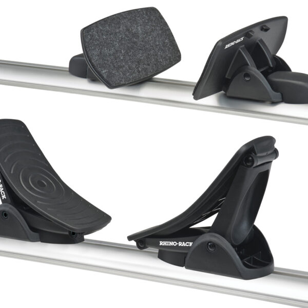 Kit porte kayak sur barre de toit et galerie avec chargement arrière de Rhino Rack