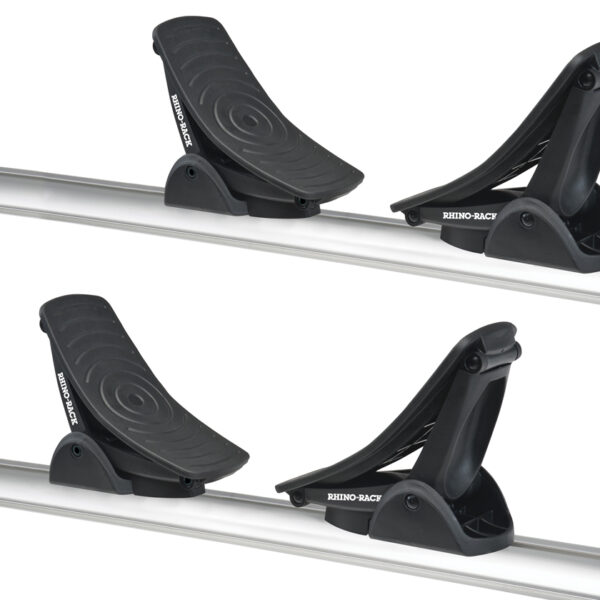 Kit porte kayak sur barre de toit et galerie avec chargement latéral de Rhino Rack