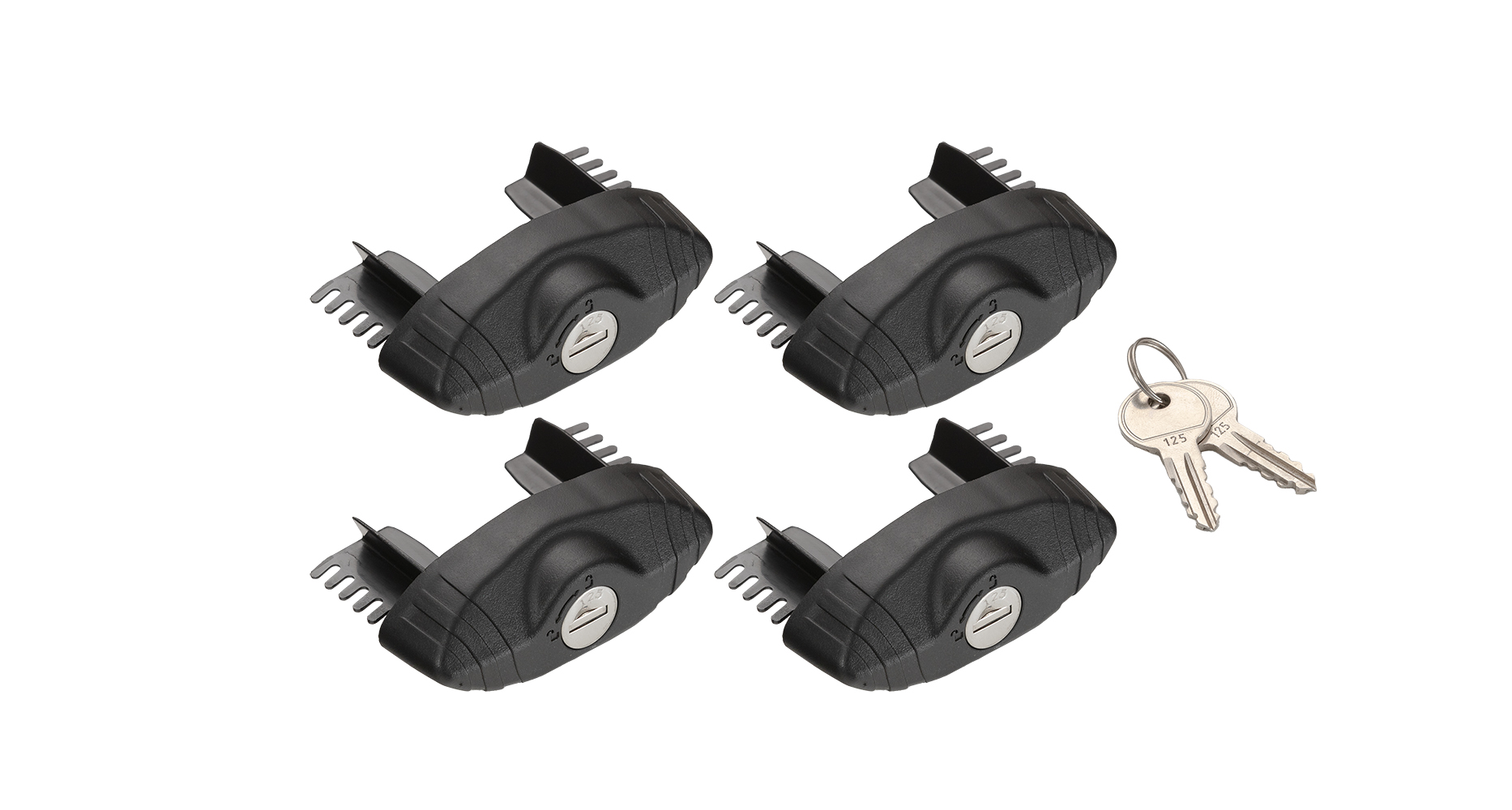 Kit 4 embouts verrouillables à clé pour barres Vortex