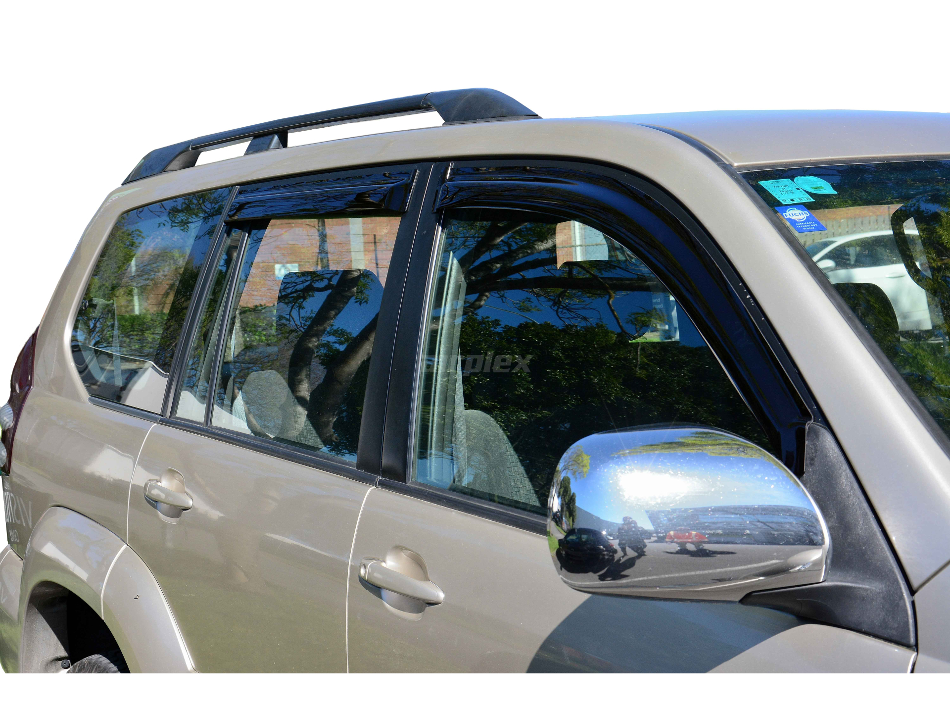 Jeu 4 déflecteurs de vitre avant et arrière Airplex KDJ120 - montage collé