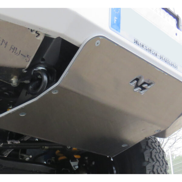 Ski de protection avant en aluminium de 8mm pour Toyota HDJ80 avec pare chocs N4-Offroad