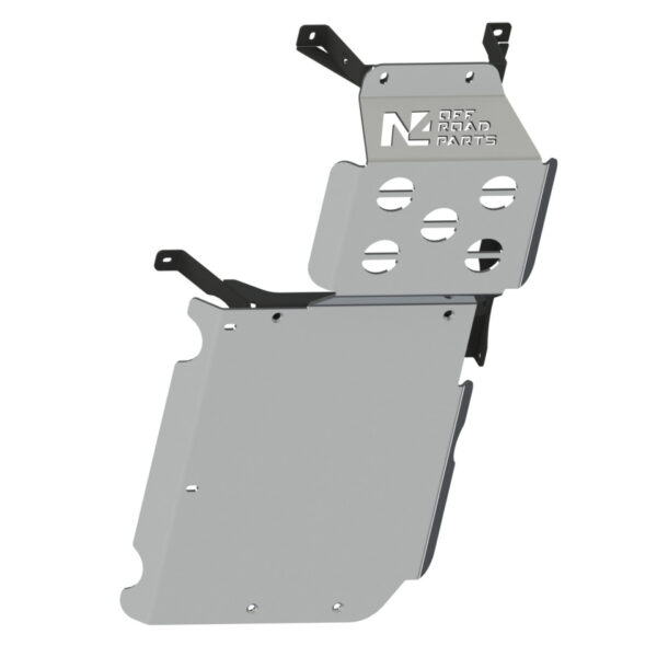 Ski protection réservoir et silencieux arrière aluminium 6mm Dacia Duster 4x4 2009-2023 N4-Offroad