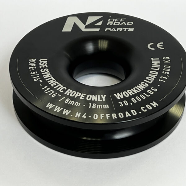 Anneau de treuillage 13.5T en aluminium anodisé noir N4-Offroad