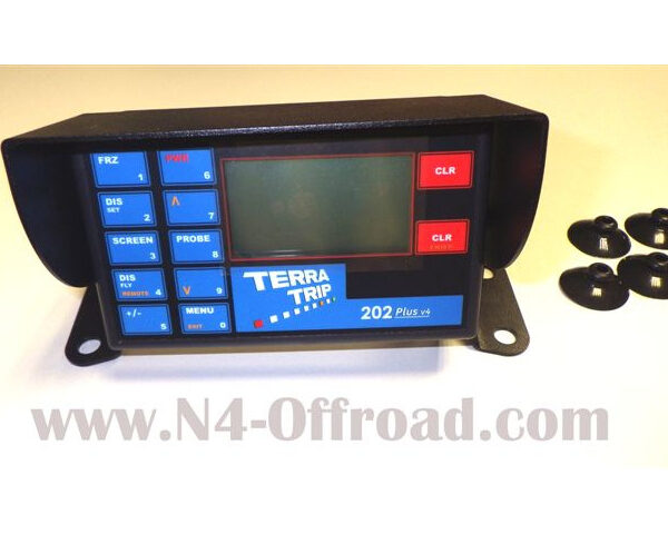 Support Terratrip V4 & V5 alumium noir avec ventouses N4-Offroad