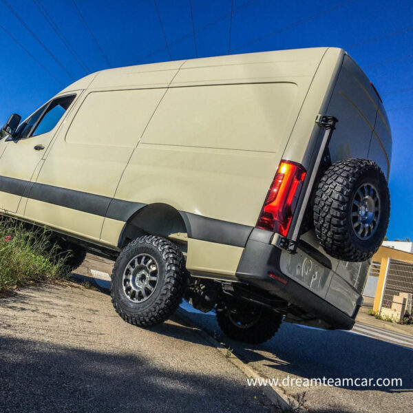 Porte roue sur porte arrière gauche Sprinter III après 2018 INOX N4-Offroad