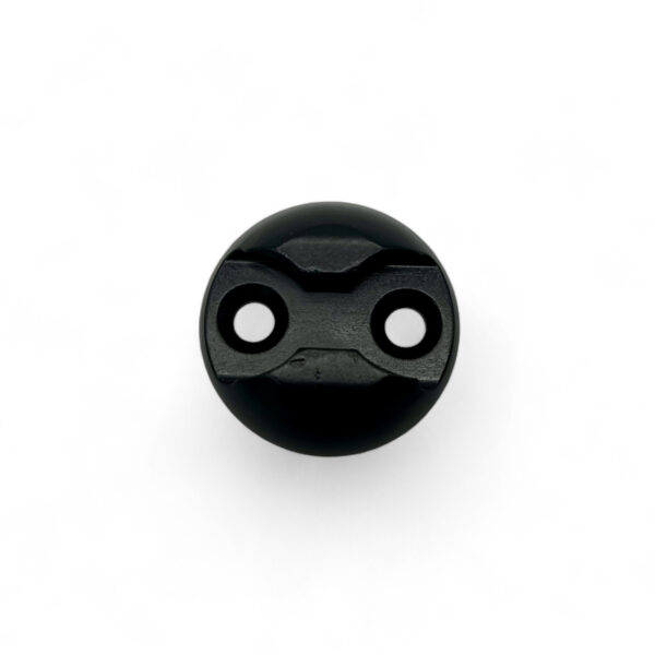 Plaquette simple ancrage Aero aluminium anodise noir