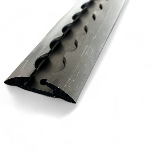 Rail arrimage Aero semi circulaire aluminium anodise noir 1000mm