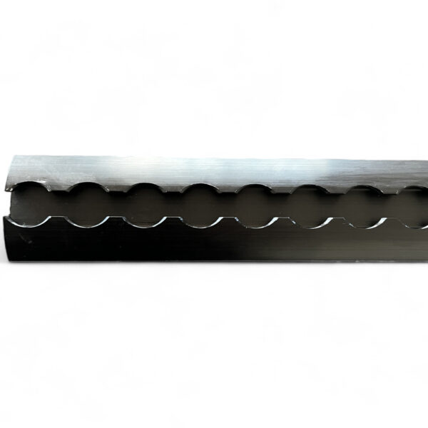 Rail arrimage Aero semi circulaire aluminium anodise noir 2000mm