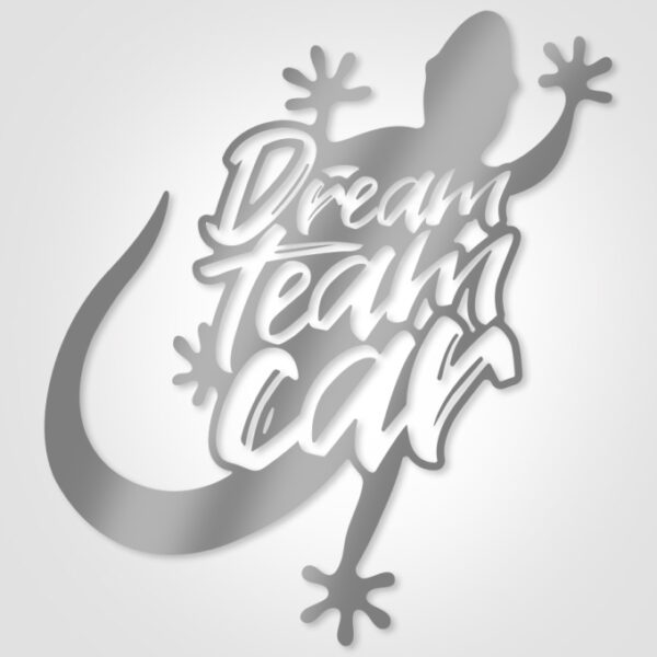 Grand autocollant gris métallisé de capot DreamTeamCar