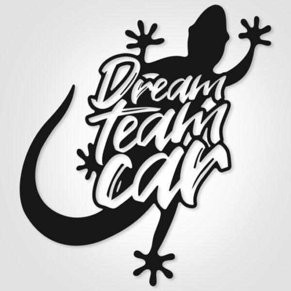 Grand autocollant noir de capot DreamTeamCar