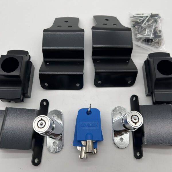 Set de 2 verrous anti effraction portes avant Mercedes Sprinter - 4 Clefs - Anodisage noir