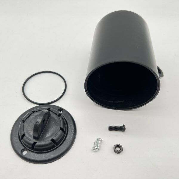 Support de manomètre orientable - PVC noir - Ø52mm