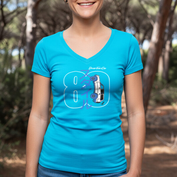 Tshirt femme HDJ80 Dream Team Car bleu atoll