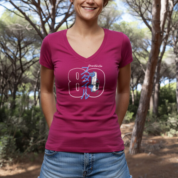 Tshirt femme HDJ80 Dream Team Car fuchsia