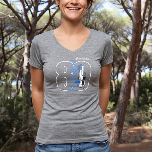 Tshirt femme HDJ80 Dream Team Car gris chiné