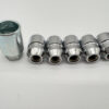 Lot de 5 écrous de roue antivol chromés 12x150 - Cône 60°