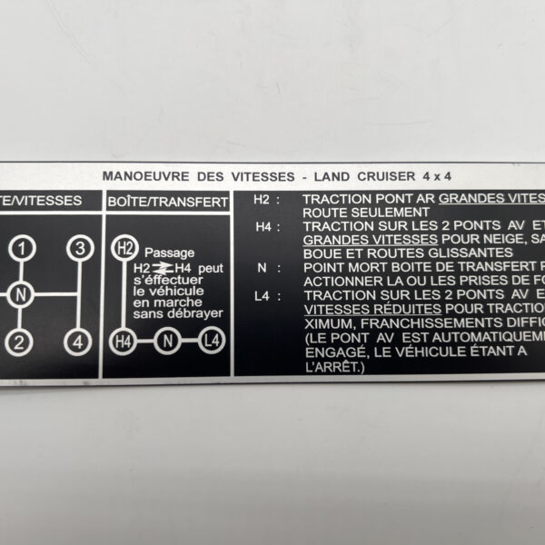 PLAQUE DE TRANSMISSION J4 BV4