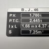 PLAQUE DE TARE BJ46