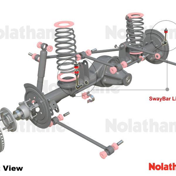 Alternative view of Paire biellettes barre stabilisatrice arrière complètes Nolathane KDJ9 KZJ9