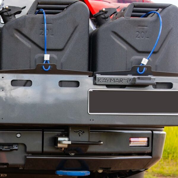 Porte jerrycan double côté droit pour pare chocs arrière Kaymar sur Toyota Land Cruiser 300