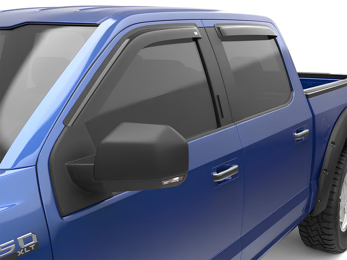 Jeu 4 déflecteurs de vitre avant et arrière EGR Ranger 2012-2019 - montage collé