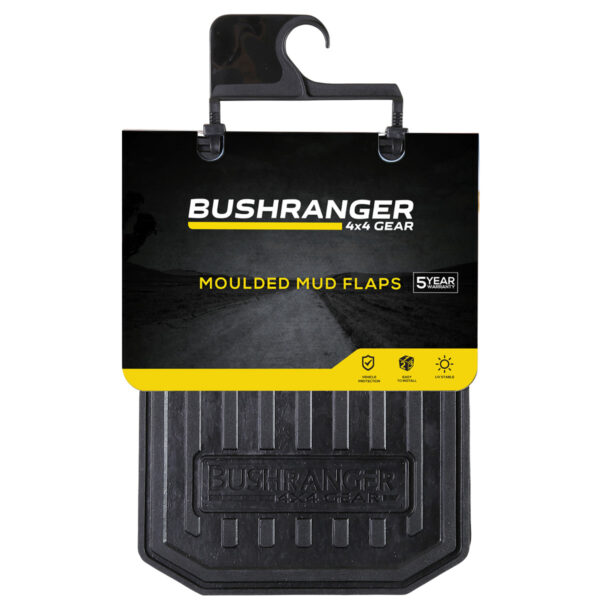 BUSHRANGER MOULDED MUDFLAP0SMALL 260 X 360MM