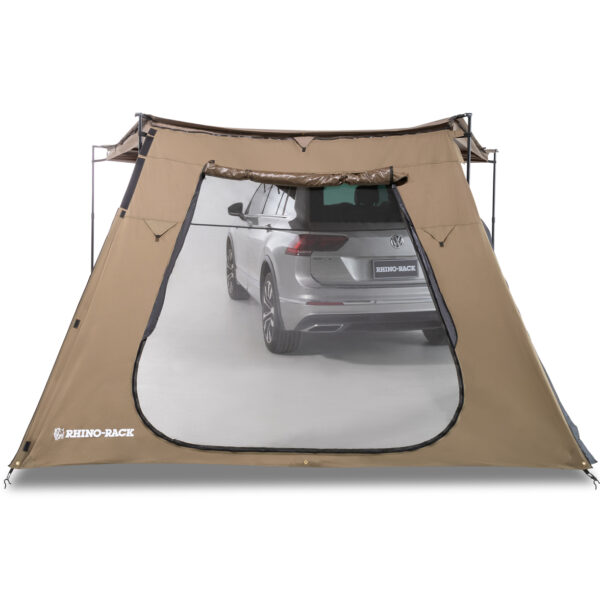 Alternative view of Extension trapézoïdale avec porte pour auvent RHINO RACK 33400 Batwing Compact