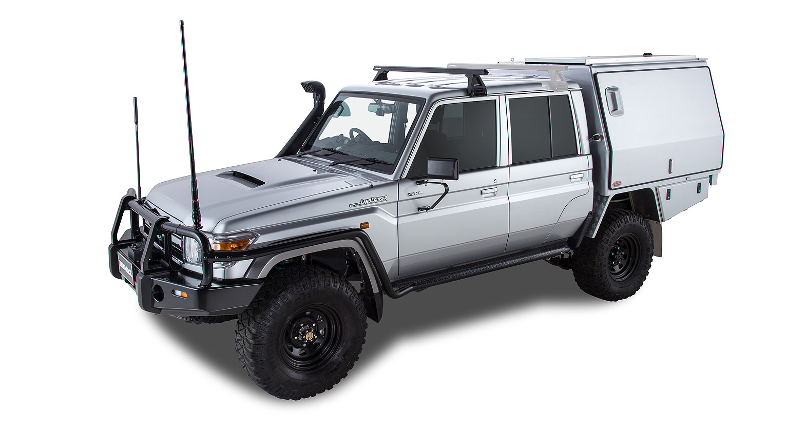 Kit 1 barre de toit noire Heavy Duty 1500mm avec pied RCL150 – Image 2