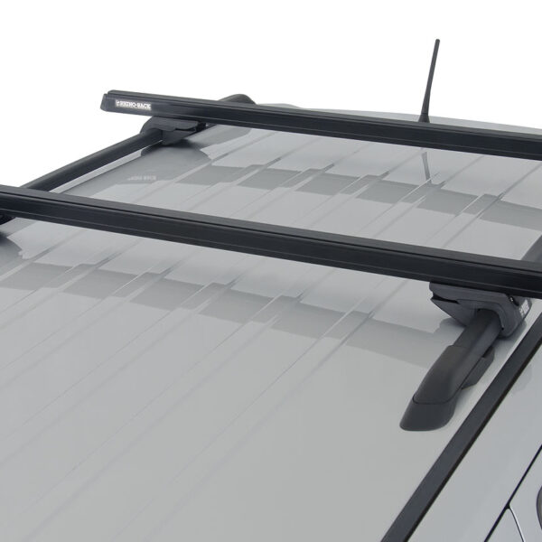 Alternative view of Kit 2 barres de toit noire HD 1250mm pieds CXB Heavy Duty