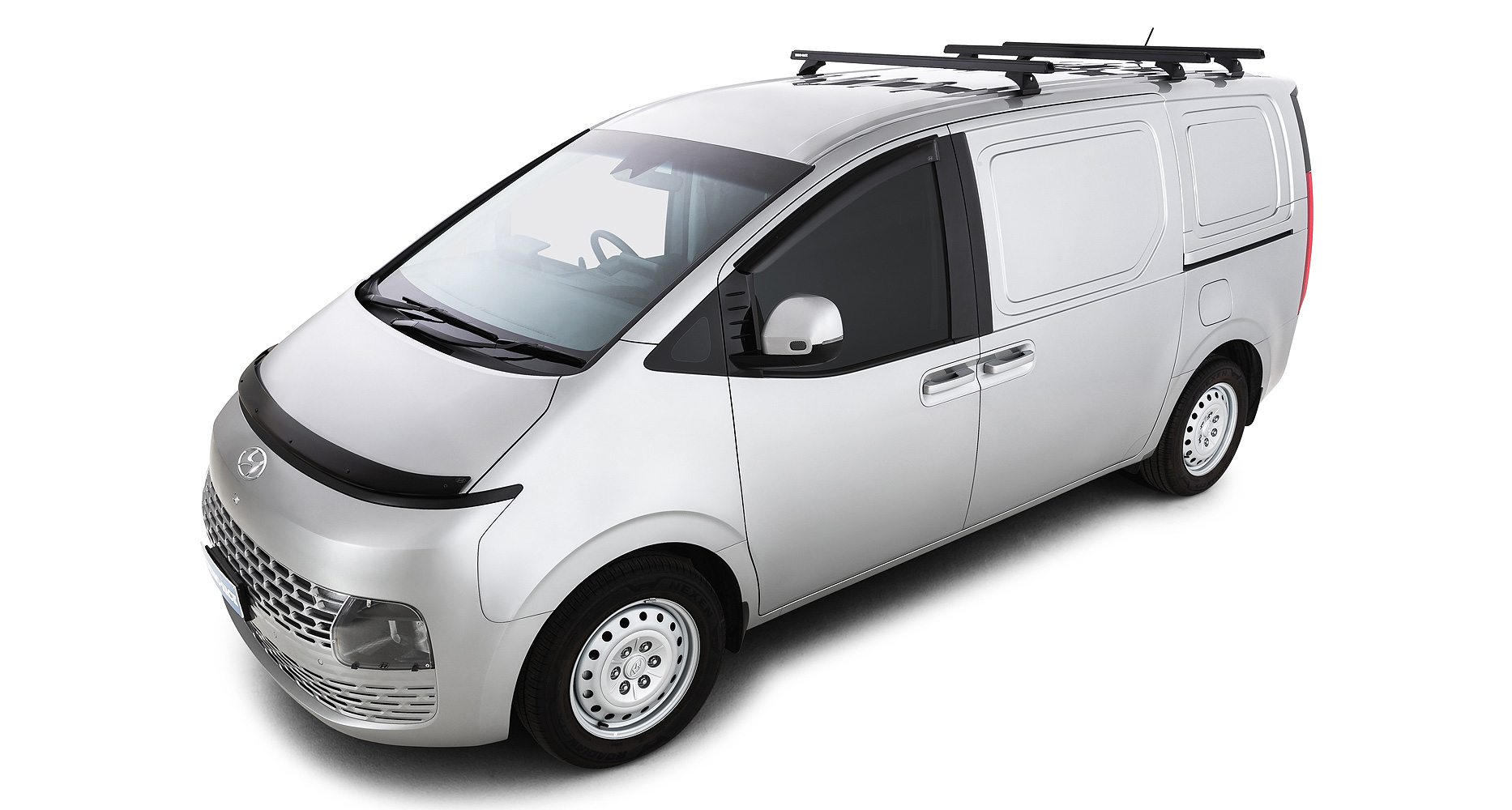 Kit 3 barres de toit noire Heavy Duty 1500mm avec pieds RCH Hyundai Staria-Load US4 2021- – Image 2