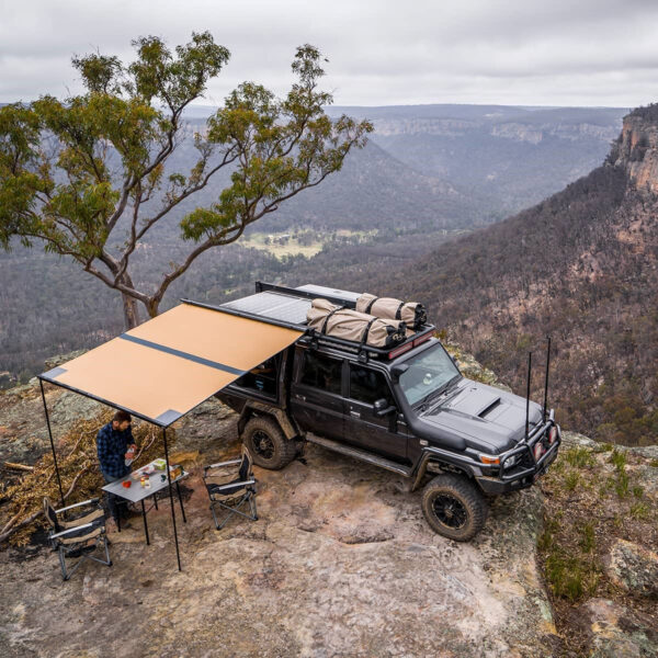 Alternative view of AWNING ALUMINIUM BLACK 2M WITH LIGHT ARB