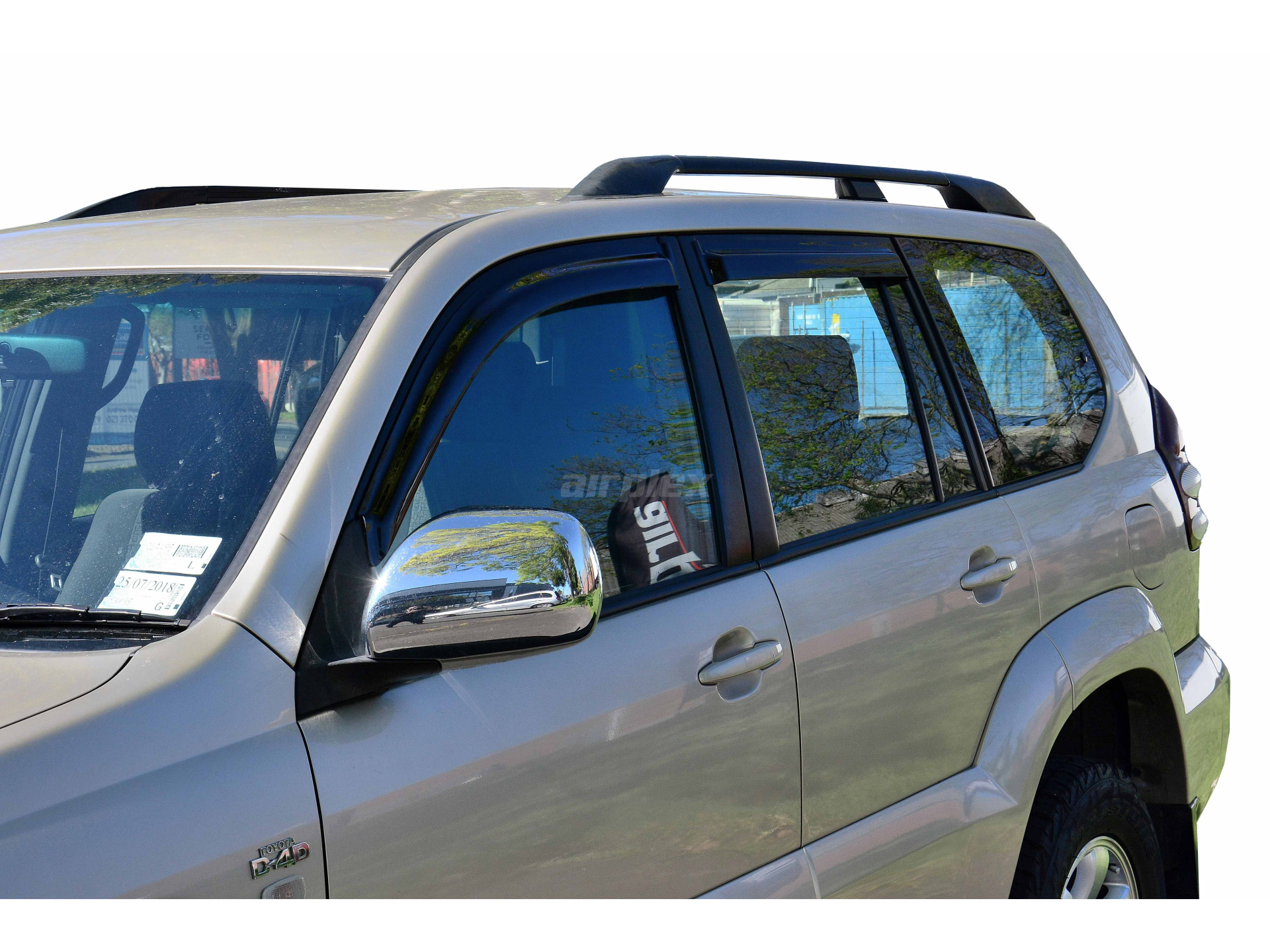 Jeu 4 déflecteurs de vitre avant et arrière Airplex KDJ120 - montage collé – Image 2