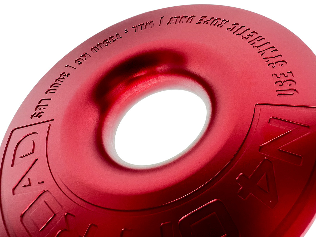 Anneau de treuillage alu 13.5T Ø148mm rouge N4-Offroad avec etui – Image 9