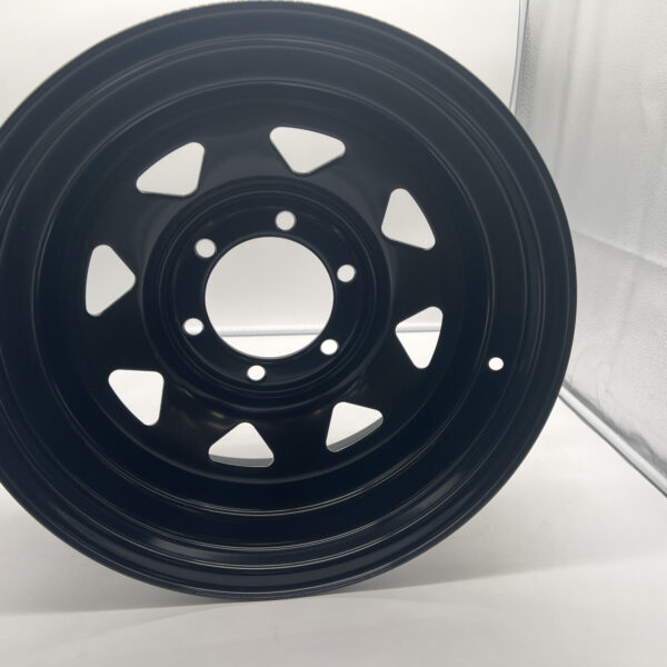 Alternative view of Jante acier Triangular noire 7X16 6x139.7 Land Cruiser Patrol Pajero N4-Offroad