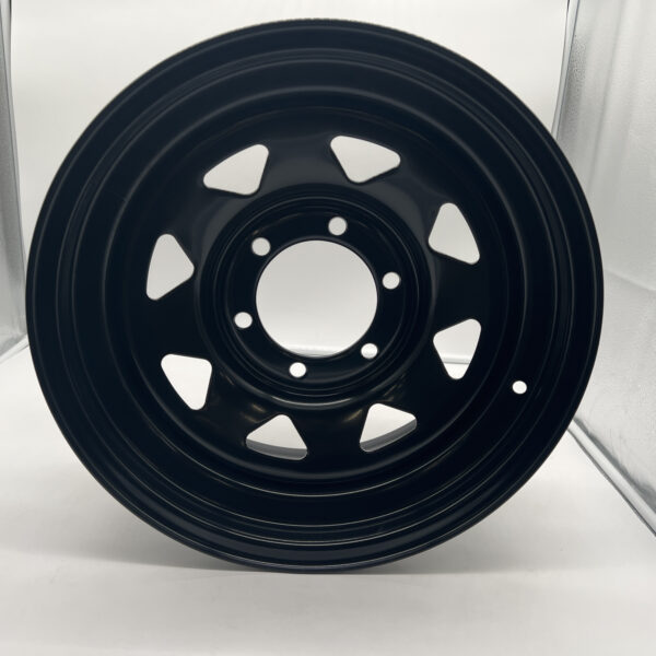 Alternative view of Jante acier Triangular noire 7X16 6x139.7 pour Nissan Toyota Ford Mitsubishi
