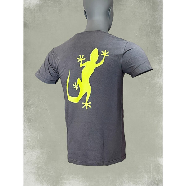 Alternative view of Tshirt homme salamandre verte gris foncé