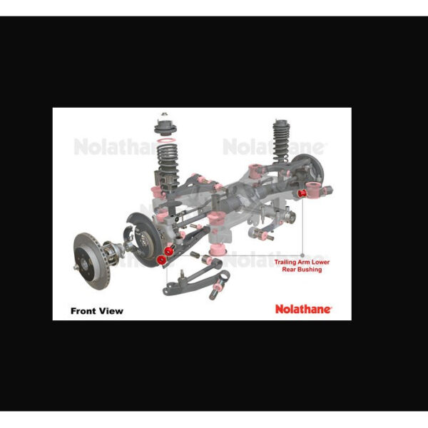 Alternative view of Paire silent blocs polyuréthane Nolathane tirant arrière inférieur Pajero 3