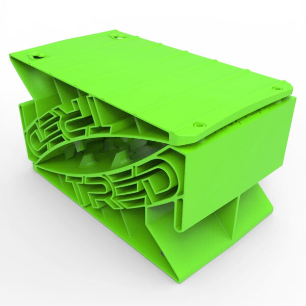 Alternative view of Cales de roue Wheel Chock verte Tred - La paire