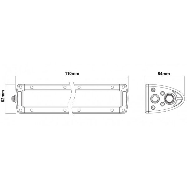 Alternative view of Barre LED Spot Beam 2 LED 20W / 1800 lumens - avec fixation inférieure