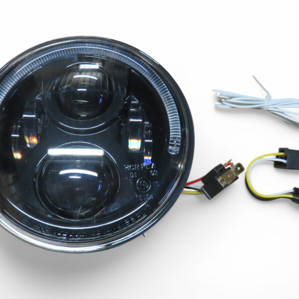 Alternative view of Optique leds rond Ø7 pouces fond noir - Jeep Nissan Land Rover Toyota phares ronds