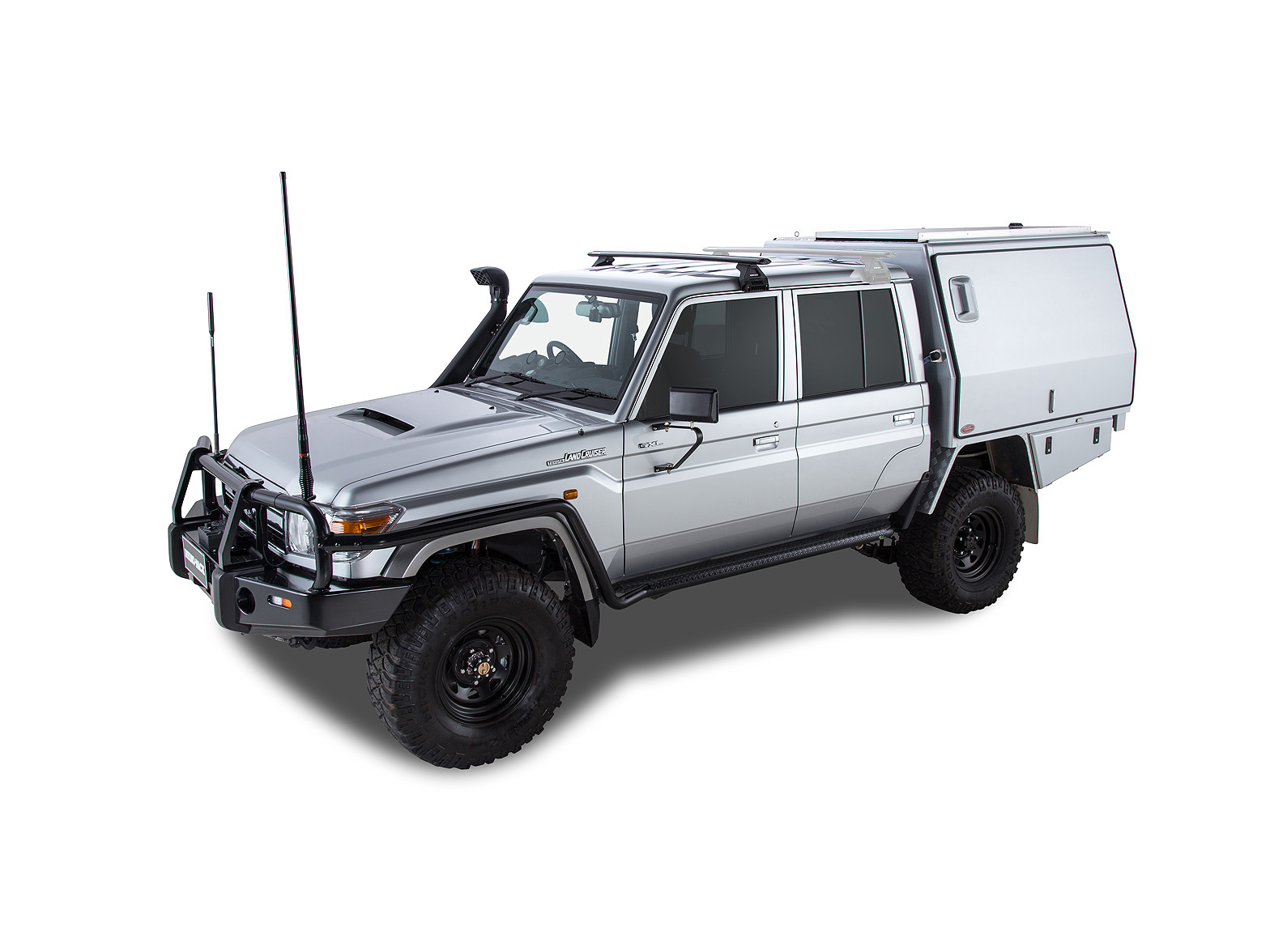 Kit 1 barre de toit Rhino Rack Sportz 1500mm Toyota Land Cruiser HZJ79 GRJ79 double cab – Image 4