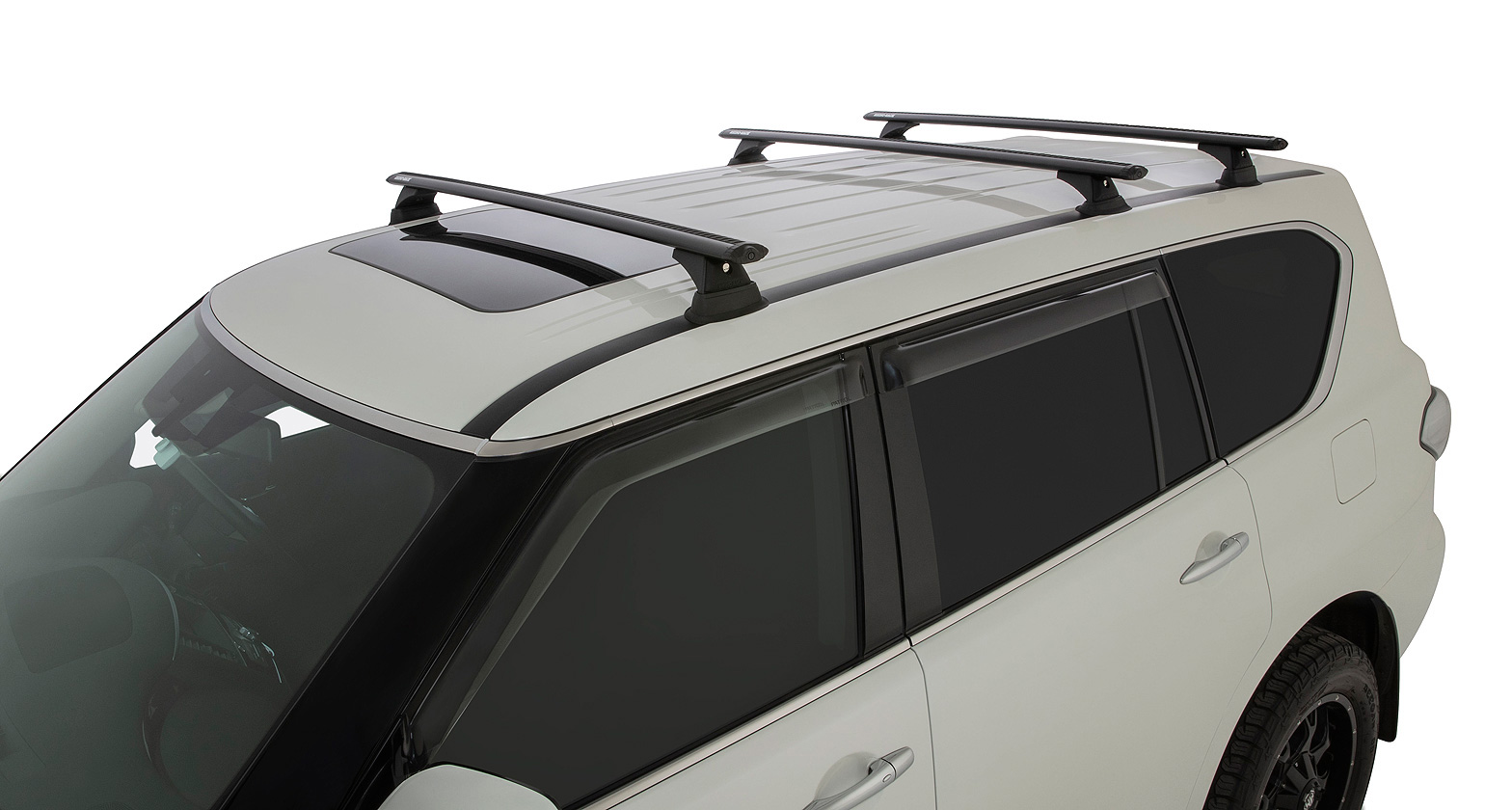 Kit 2 barres de toit noire Vortex 1370mmRCH Infiniti QX80 / Nissan Patrol Y62 2014- – Image 3