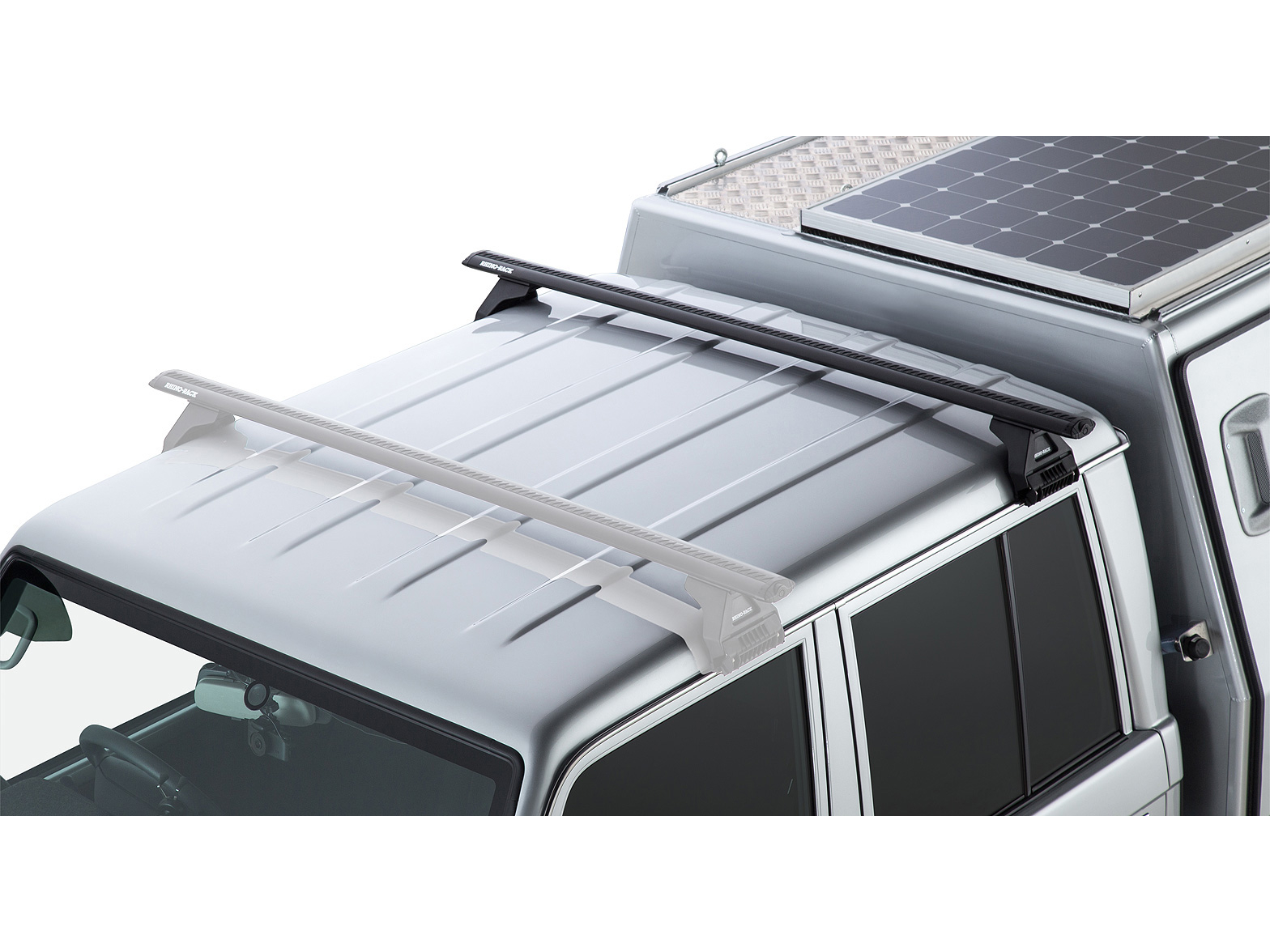 Kit 1 barre de toit Rhino Rack Sportz 1500mm Toyota Land Cruiser HZJ79 GRJ79 double cab – Image 5
