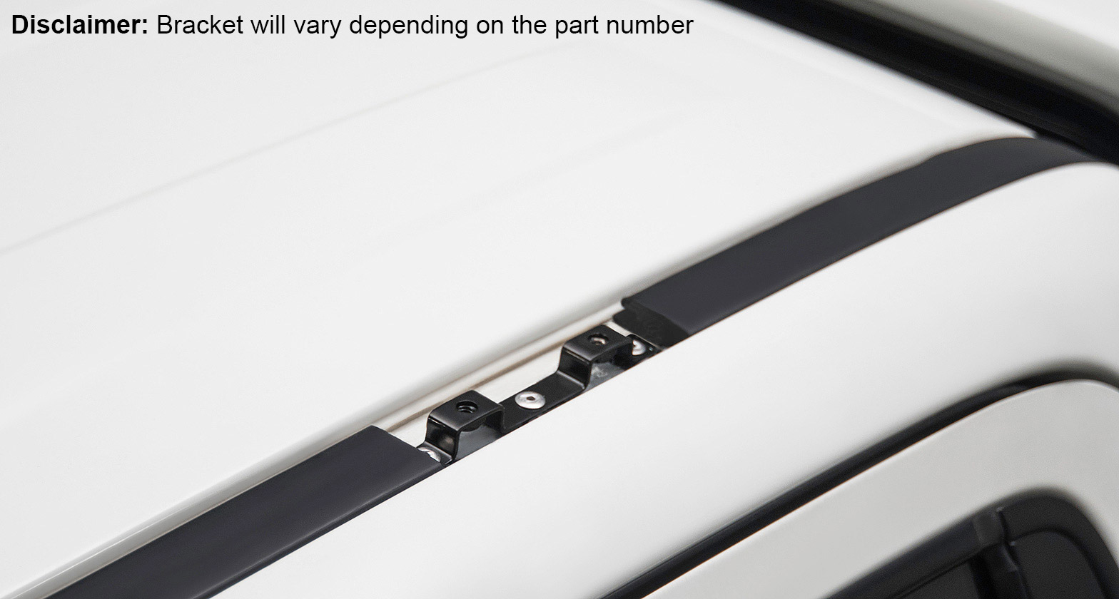 Kit 2 barres de toit noire 1250mm Heavy Duty RLT600 Ditch Mount Suzuki APV 2005- – Image 4