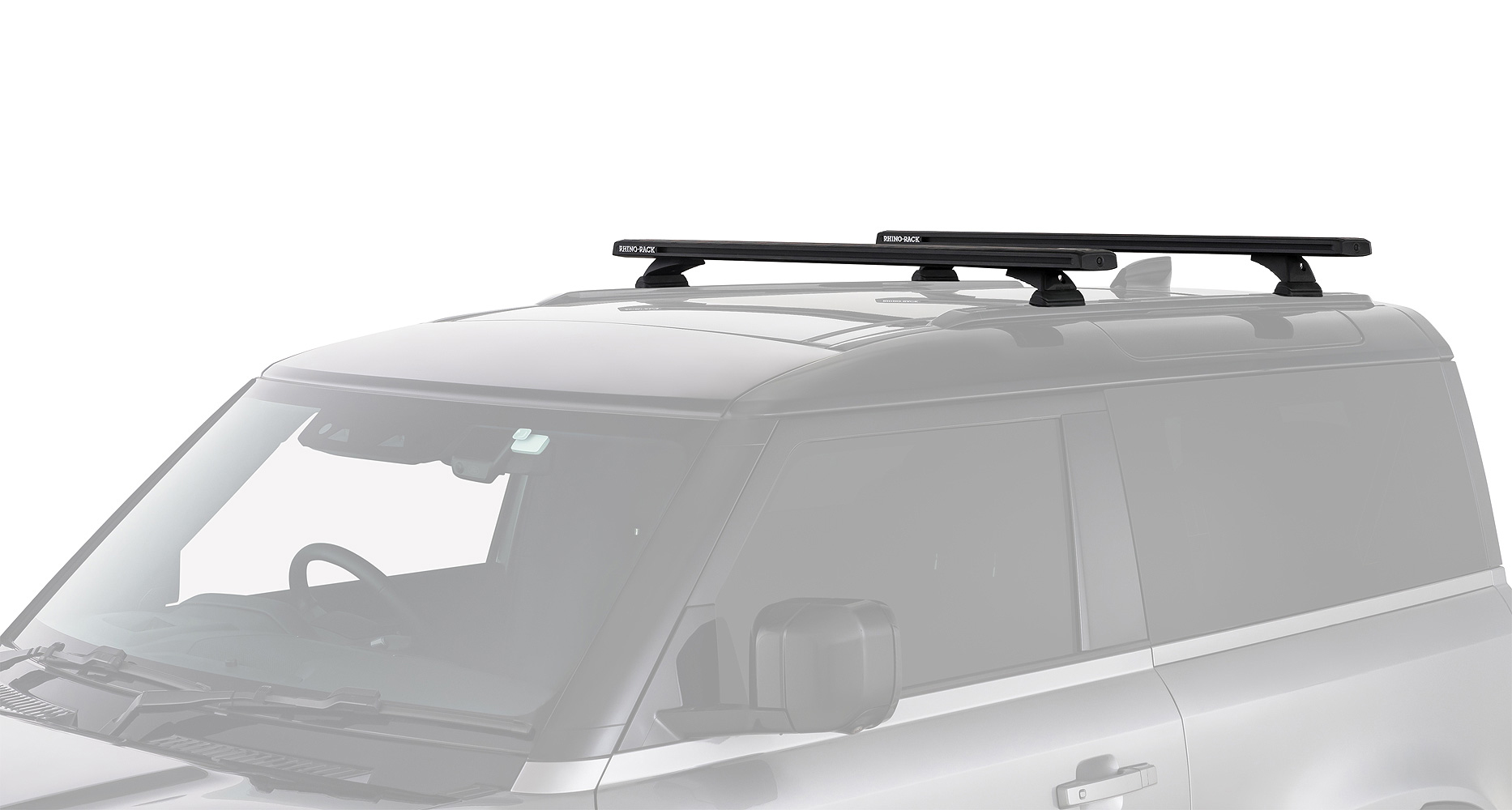 Kit 2 barres de toit noire 1260mm système Reconn-Deck avec pieds RCL-RCH Land Rover Defender II 90 L663 2021+ – Image 4