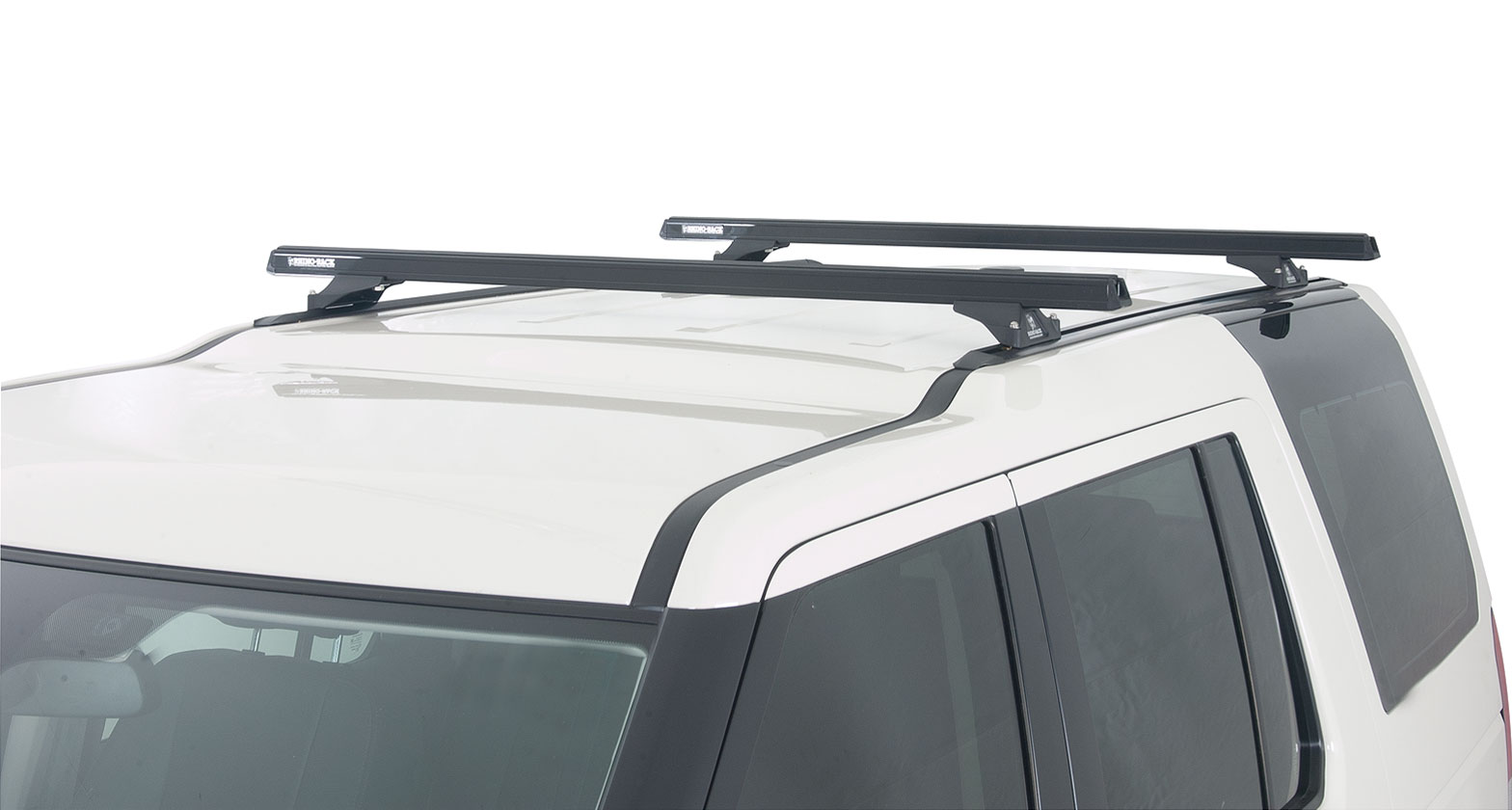 Kit 2 barres de toit noire 1375mm Heavy Duty RLTP Trackmount Land Rover Discovery 3 & 4 2005-2017 – Image 4