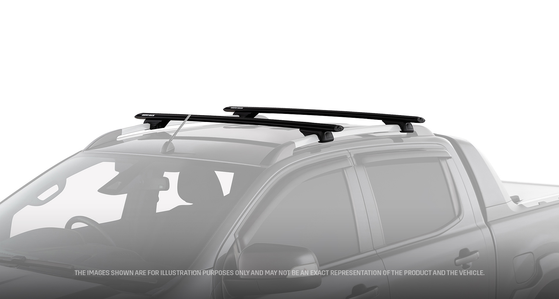 Kit 2 barres de toit transversales Vortex 1370mm pieds RX100 Rhino Rack – Image 4